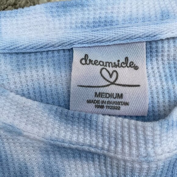 Tie Dye Crop Top Ribbed size Medium oversized Long Sleeve - Picture 4 of 5